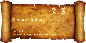 Krepsz Barna névjegykártya