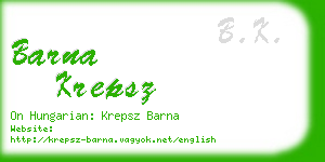 barna krepsz business card